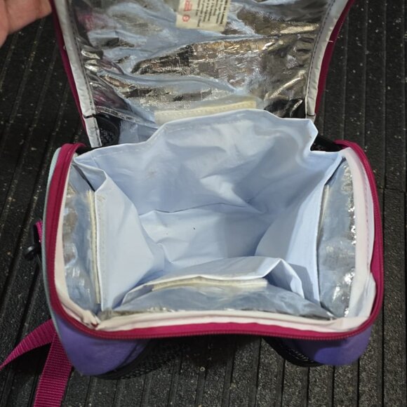 Vintage Insulated LOUIS GARNEAU Children Kids School Lunch Bag Pink/Purple - Picture 3 of 3